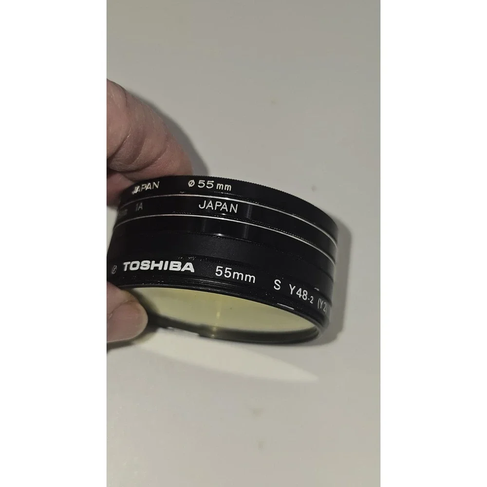 VTG 55mm Camera Lens Filters Japan HOYA HYC K2 Toshiba Y2 2X Aragon 1A‎ Minolta